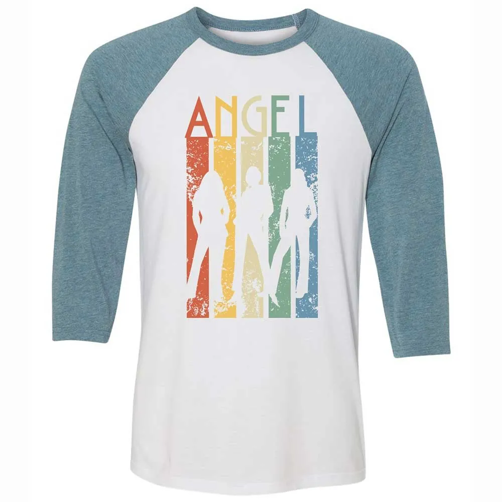 Unisex 3/4 Baseball Tee - HRKVRHLZ - White/Denim - 3