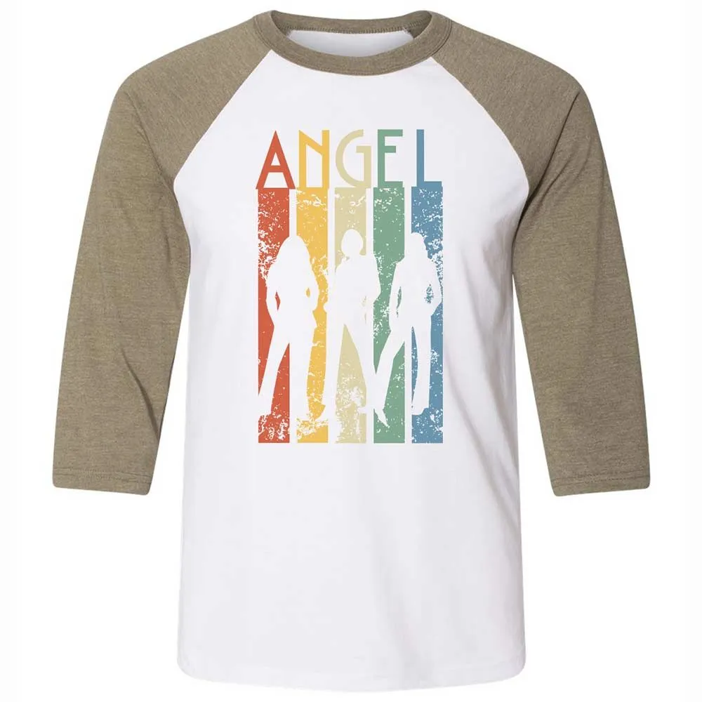 Unisex 3/4 Baseball Tee - HRKVRHLZ - White/Heather Olive - 4