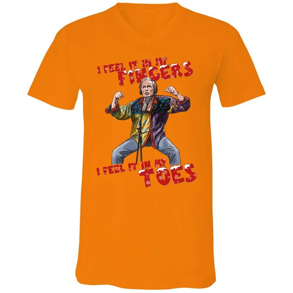 Unisex V-Neck T-Shirt - W4VNK4HC - Orange - 7