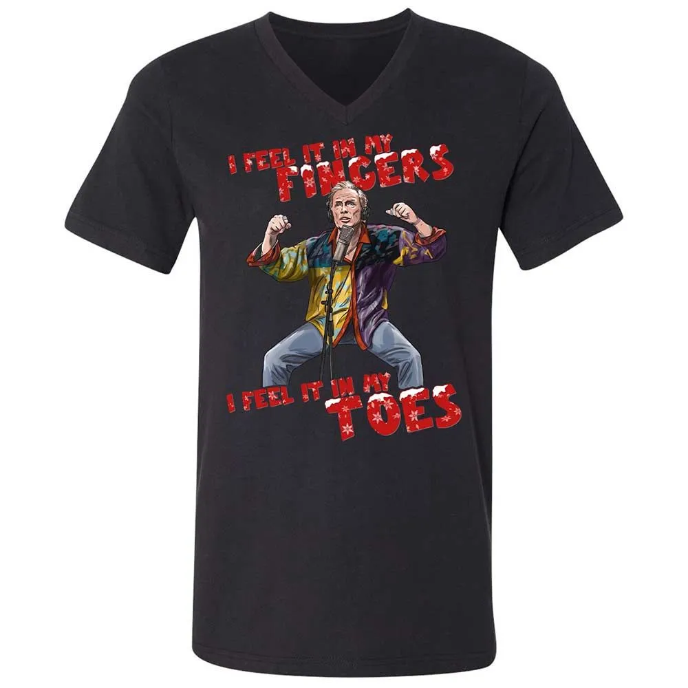 Unisex V-Neck T-Shirt - W4VNK4HC - Black - 11
