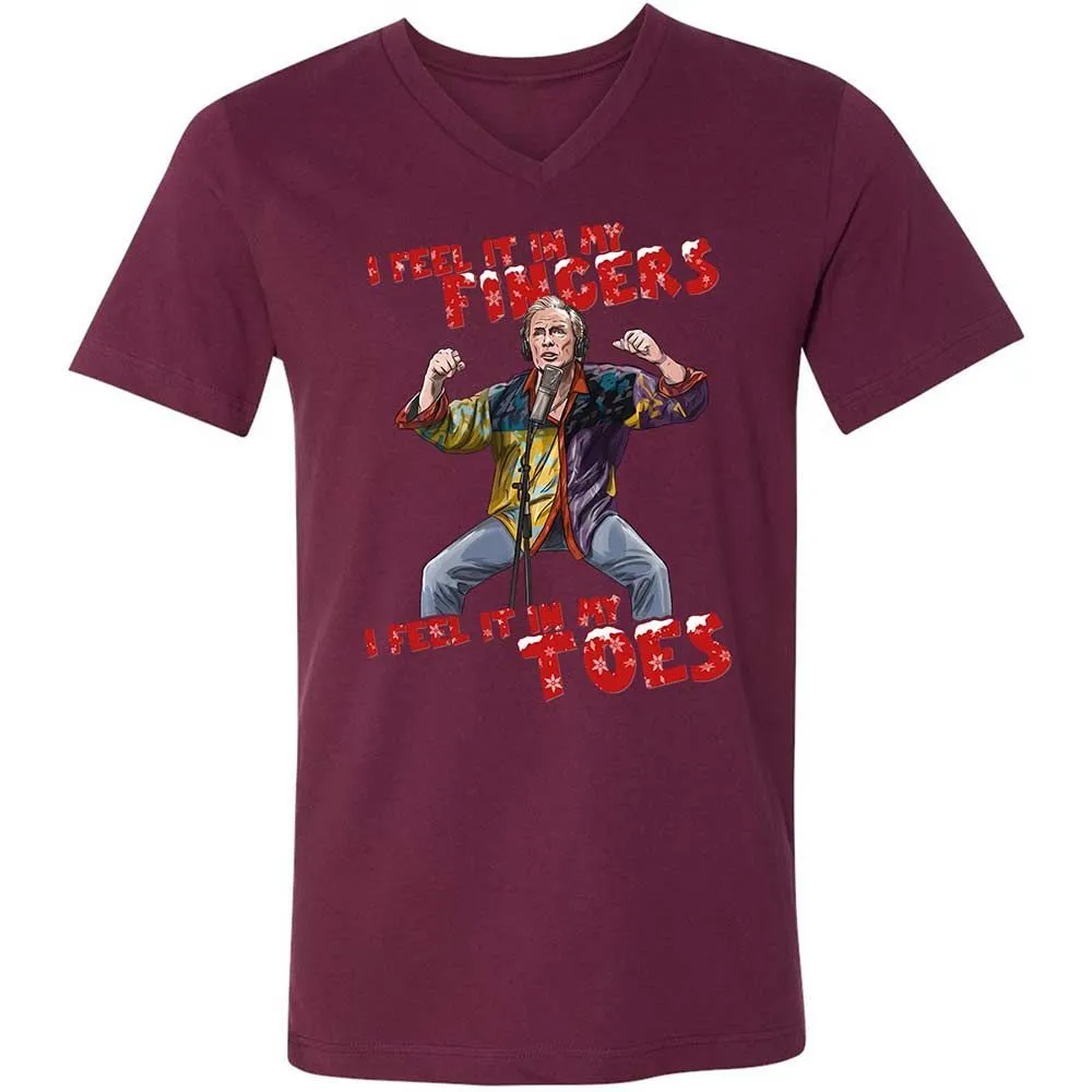 Unisex V-Neck T-Shirt - W4VNK4HC - Maroon - 14