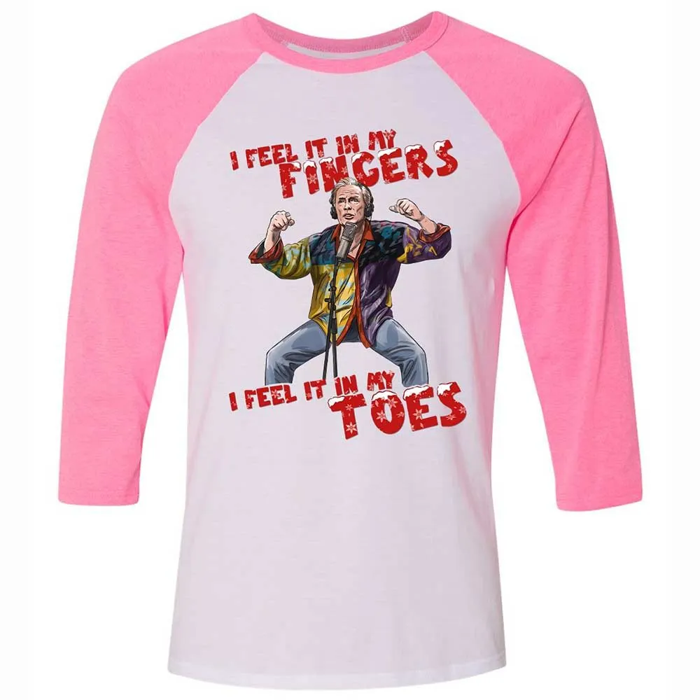 Unisex 3/4 Baseball Tee - C6JF77TH - White/Neon Pink - 12