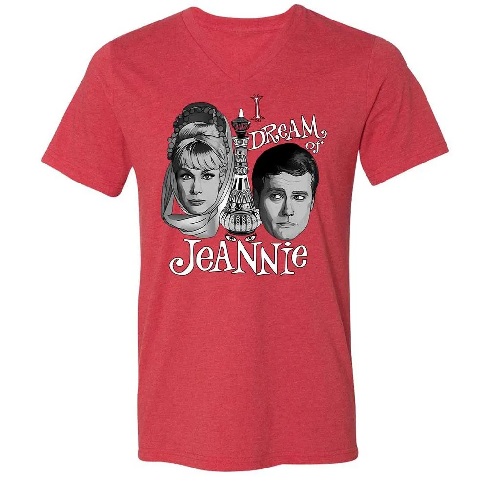 Unisex V-Neck T-Shirt - MGXZH87T - Heather Red - 6