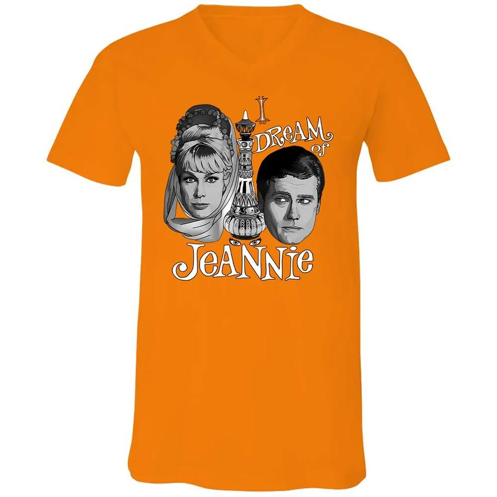 Unisex V-Neck T-Shirt - MGXZH87T - Orange - 7