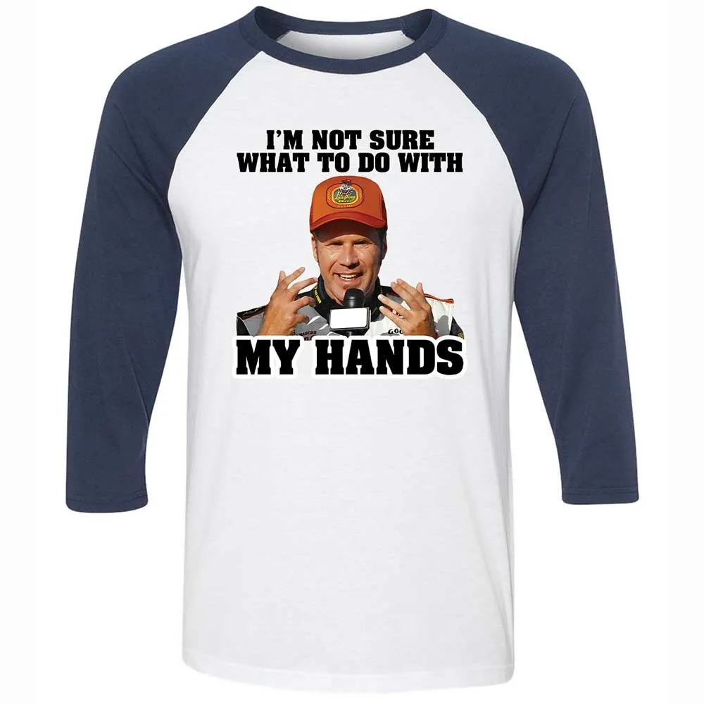 I'm Not Sure What To Do With My Hands - White/Navy - 8
