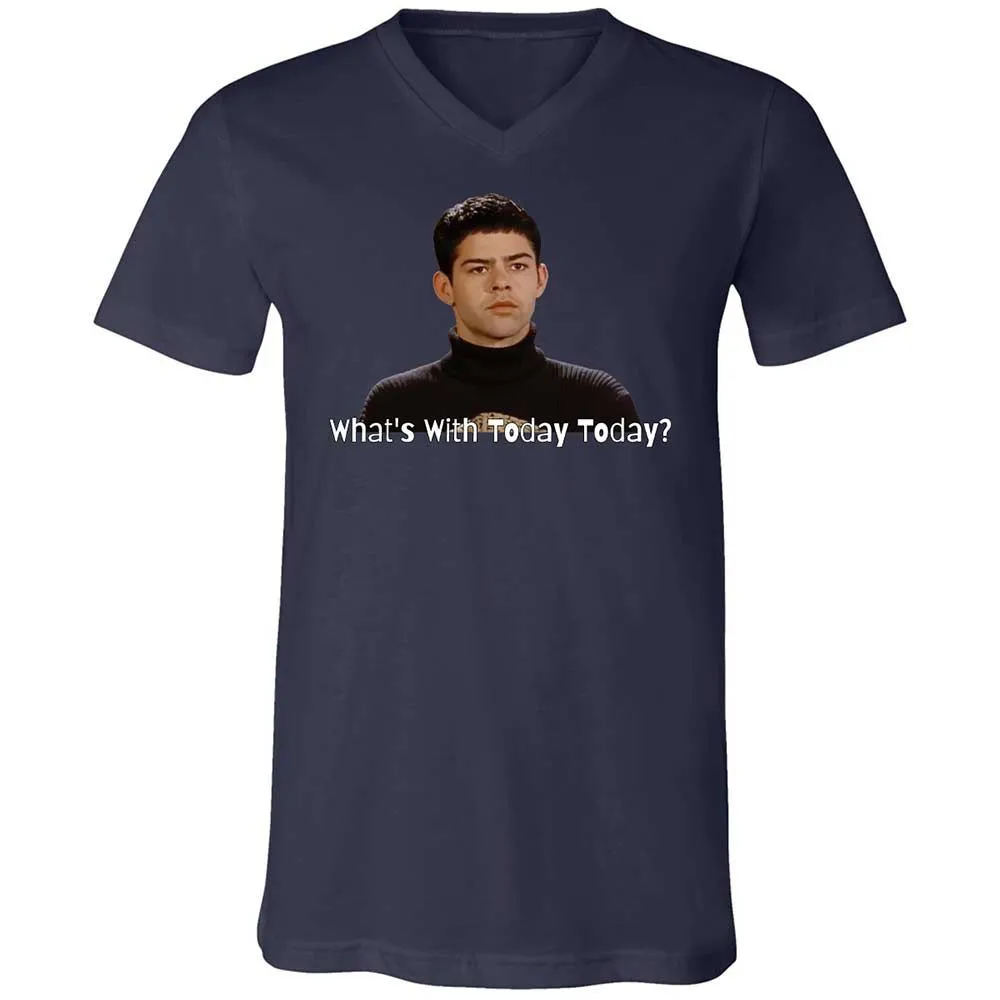 Unisex V-Neck T-Shirt - D8DMLAUE - Navy - 2