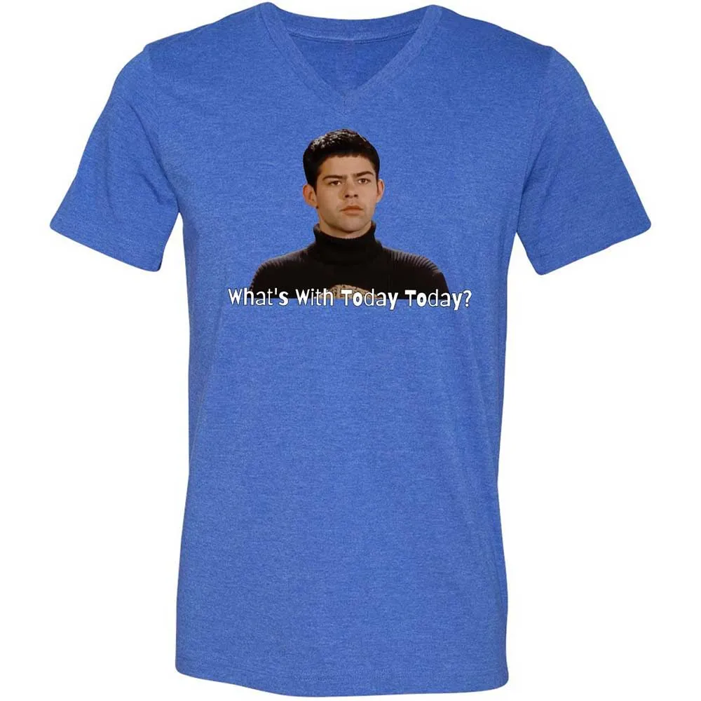 Unisex V-Neck T-Shirt - D8DMLAUE - Heather True Royal - 5