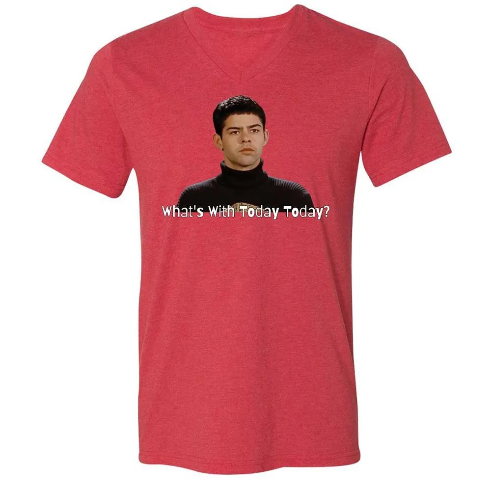 Unisex V-Neck T-Shirt - D8DMLAUE - Heather Red - 7