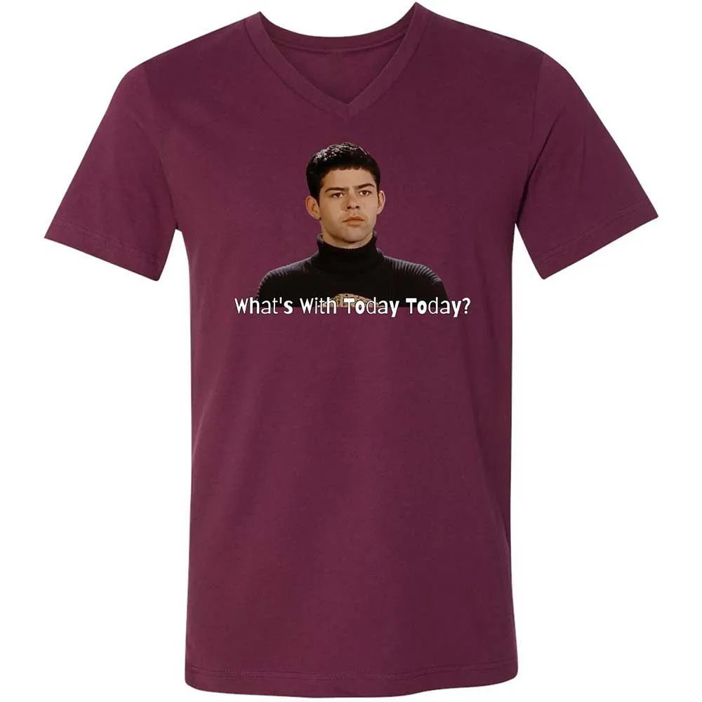 Unisex V-Neck T-Shirt - D8DMLAUE - Maroon - 8