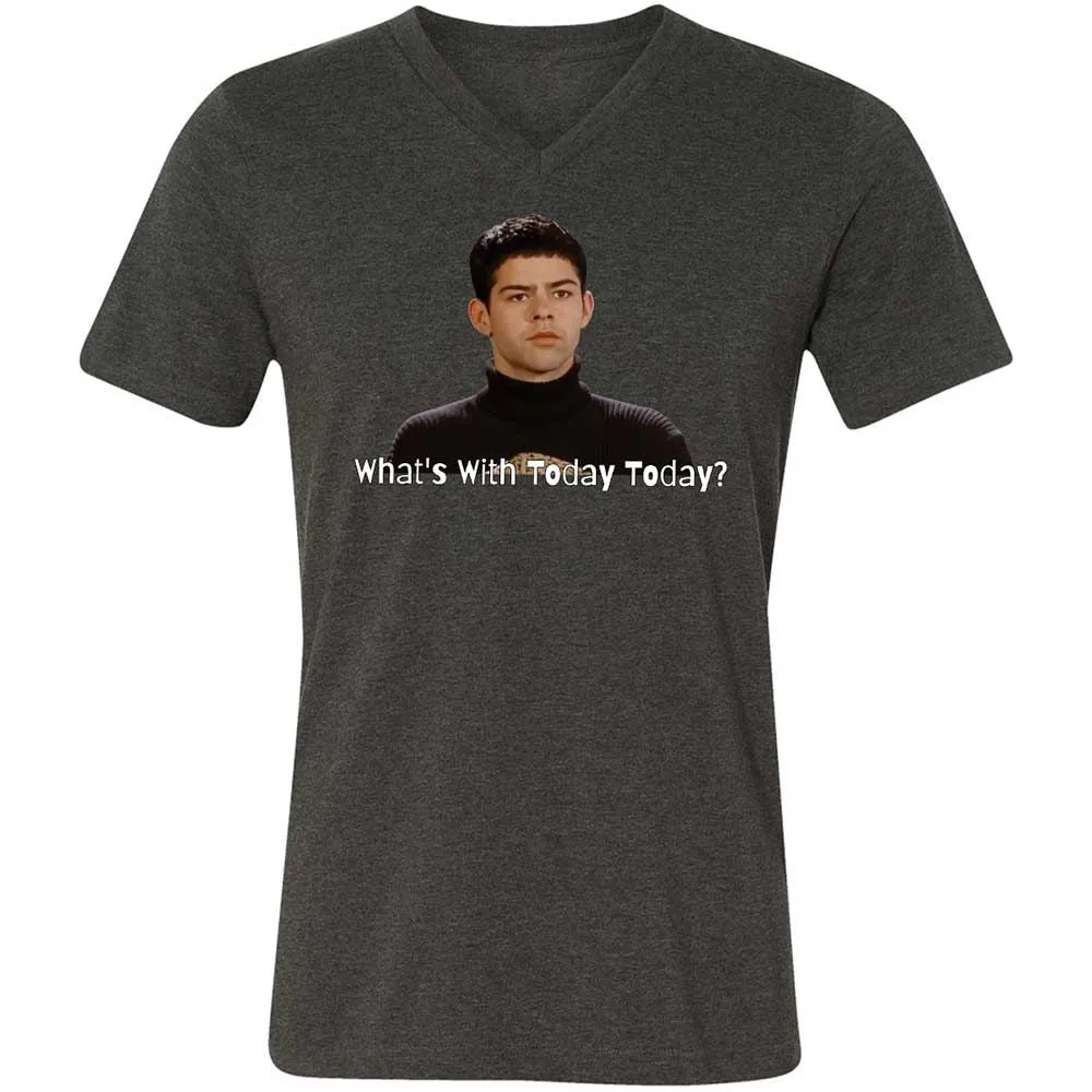 Unisex V-Neck T-Shirt - D8DMLAUE - Dark Grey Heather - 9