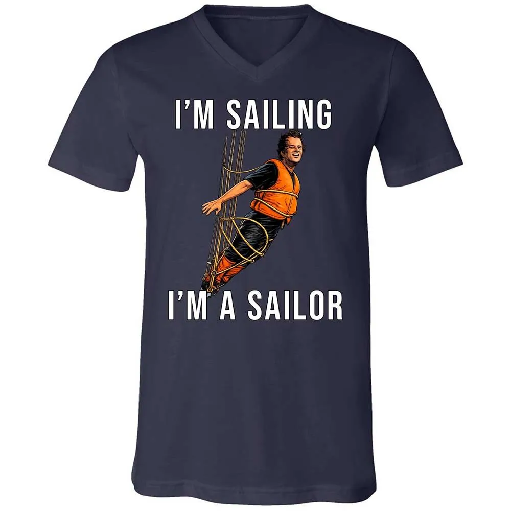 Unisex V-Neck T-Shirt - 3K1K1XGT - Navy - 2