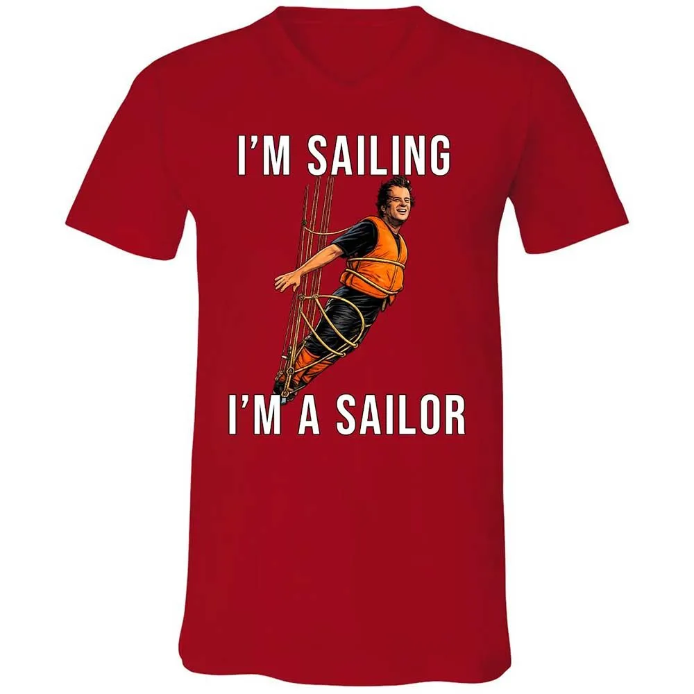 Unisex V-Neck T-Shirt - 3K1K1XGT - Red - 6