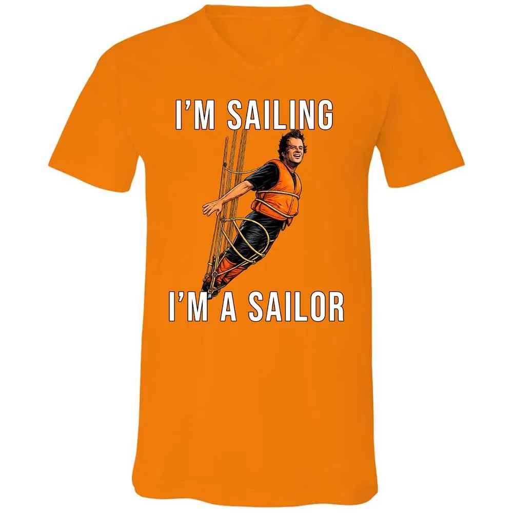 Unisex V-Neck T-Shirt - 3K1K1XGT - Orange - 12