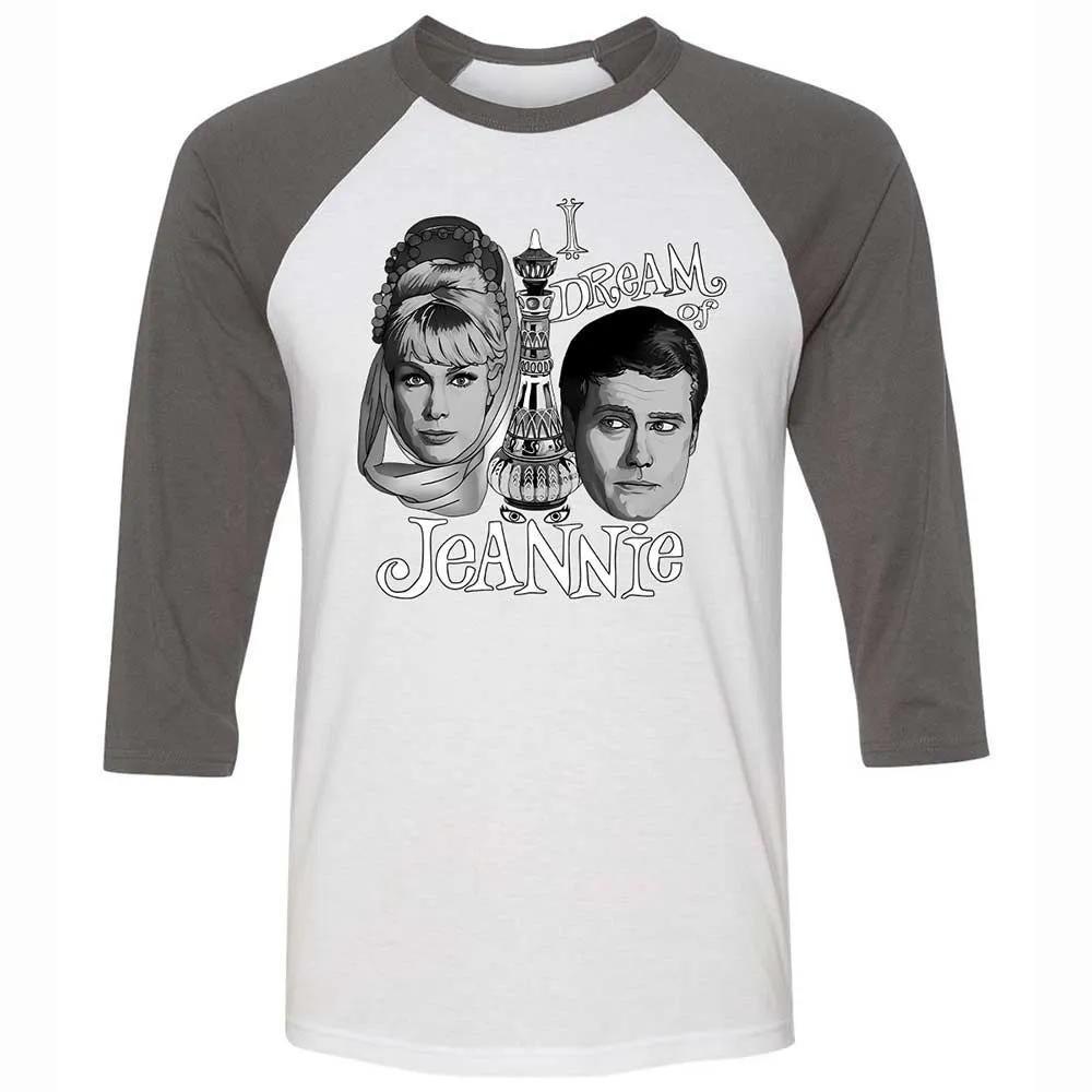 Unisex 3/4 Baseball Tee - 8VZ5A4AW - White/Asphalt - 2