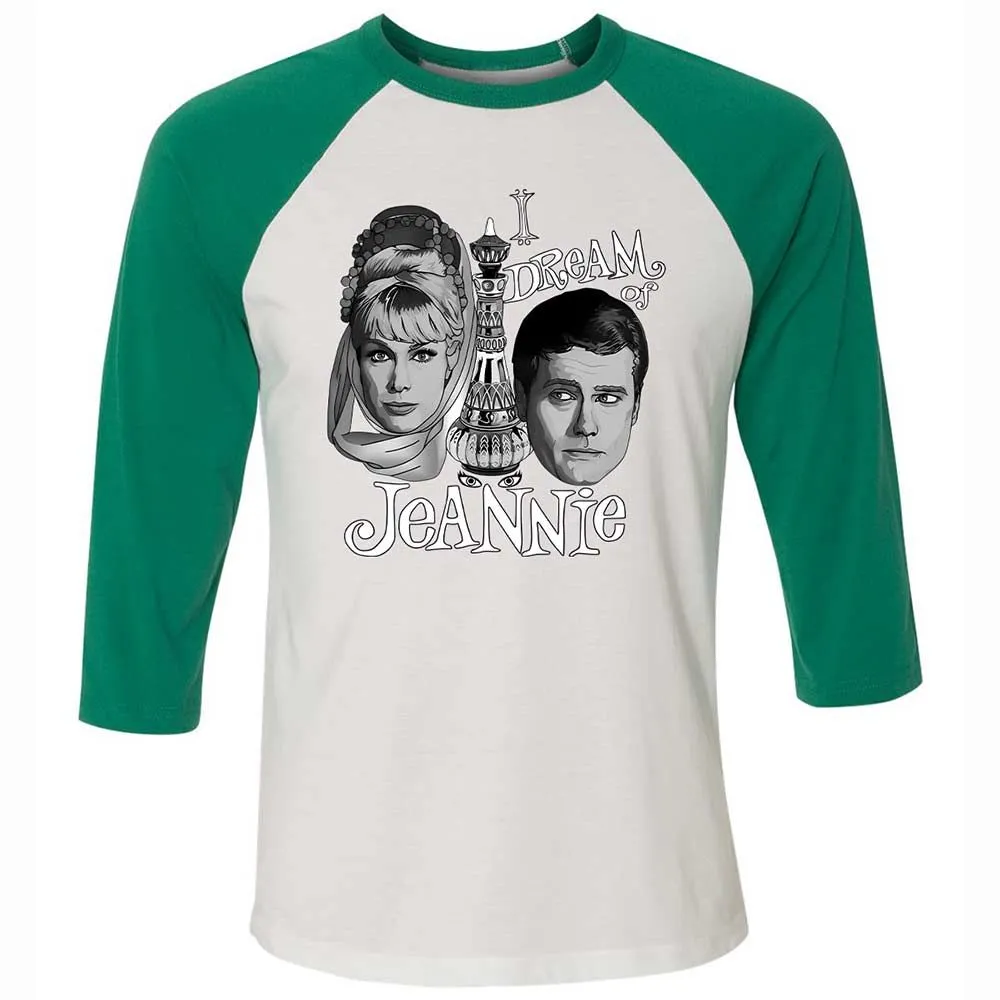 Unisex 3/4 Baseball Tee - 8VZ5A4AW - White/Kelly - 6