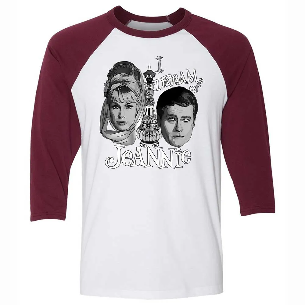Unisex 3/4 Baseball Tee - 8VZ5A4AW - White/Maroon - 7