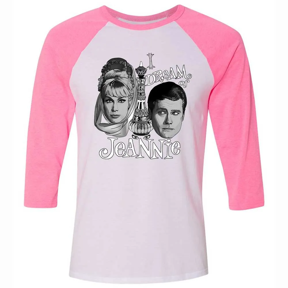 Unisex 3/4 Baseball Tee - 8VZ5A4AW - White/Neon Pink - 12