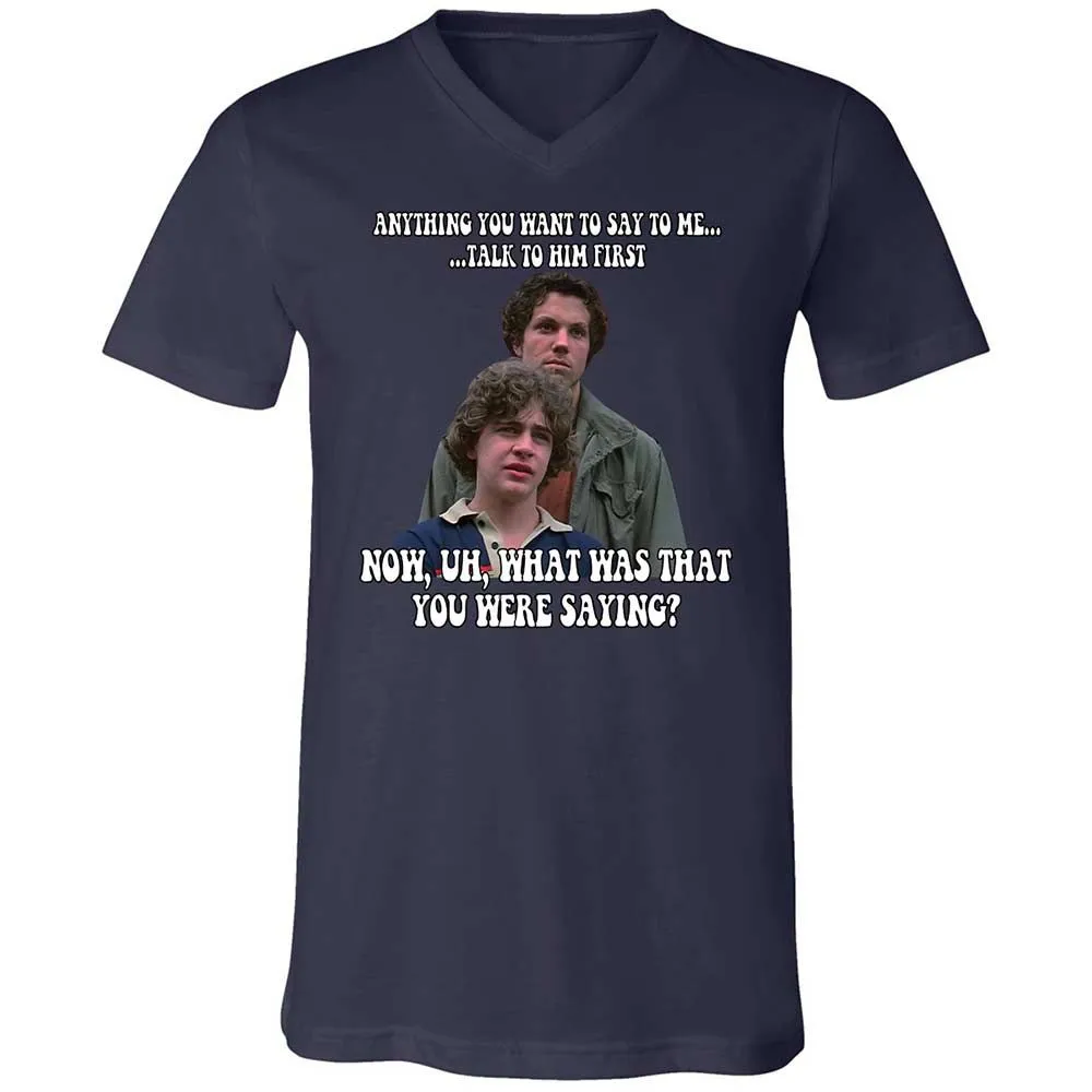 Unisex V-Neck T-Shirt - 36L2W5V7 - Navy - 2