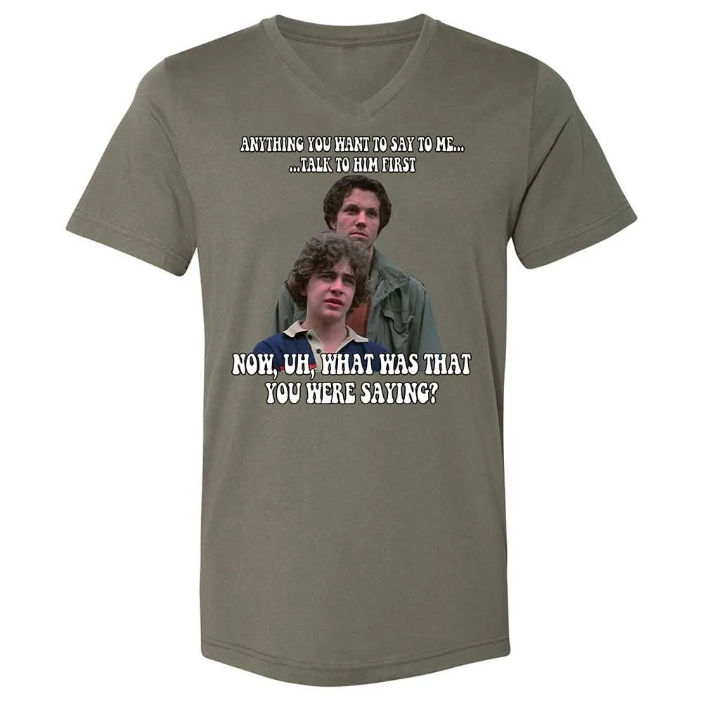 Unisex V-Neck T-Shirt - 36L2W5V7 - Military Green - 11