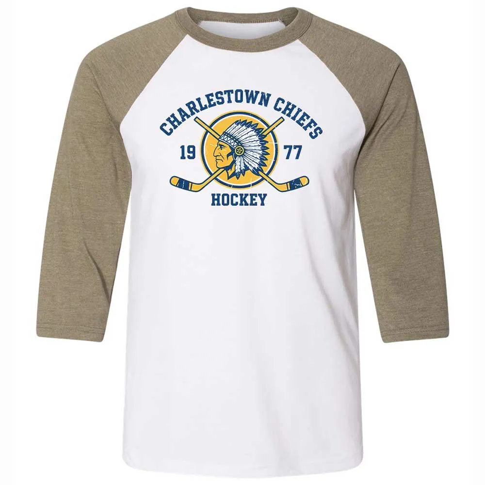 Charlestown Chiefs Hockey - White/Heather Olive - 4