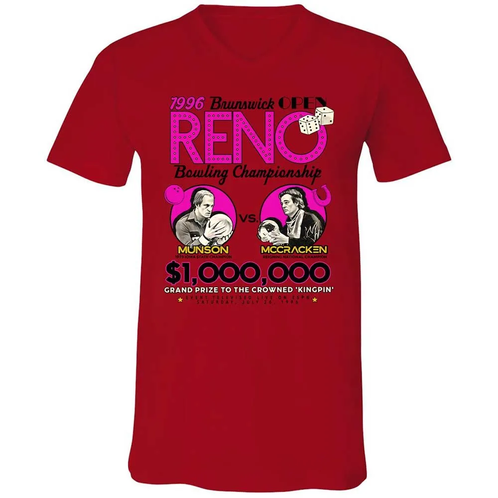 Unisex V-Neck T-Shirt - WRGSNQHQ - Red - 5