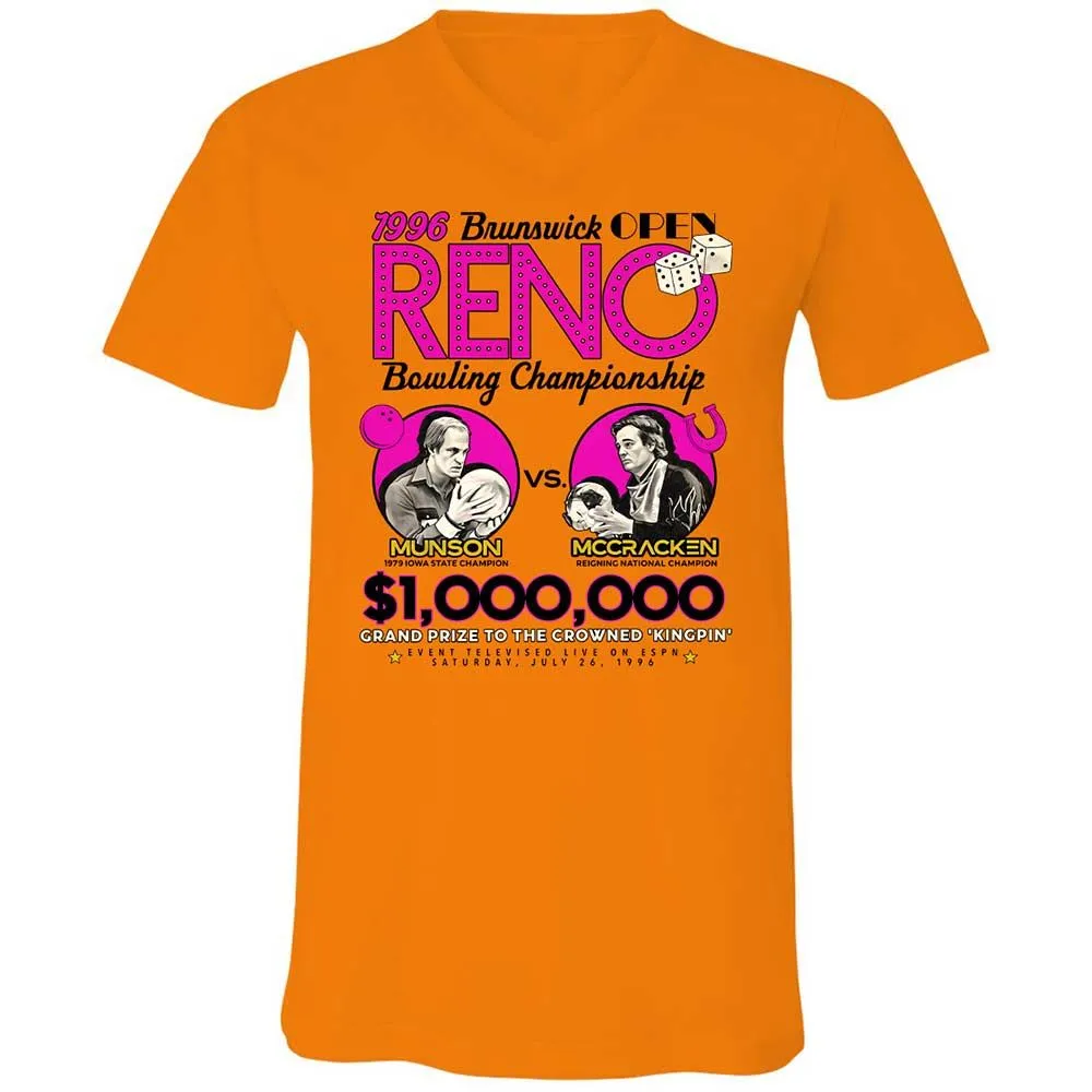 Unisex V-Neck T-Shirt - WRGSNQHQ - Orange - 7