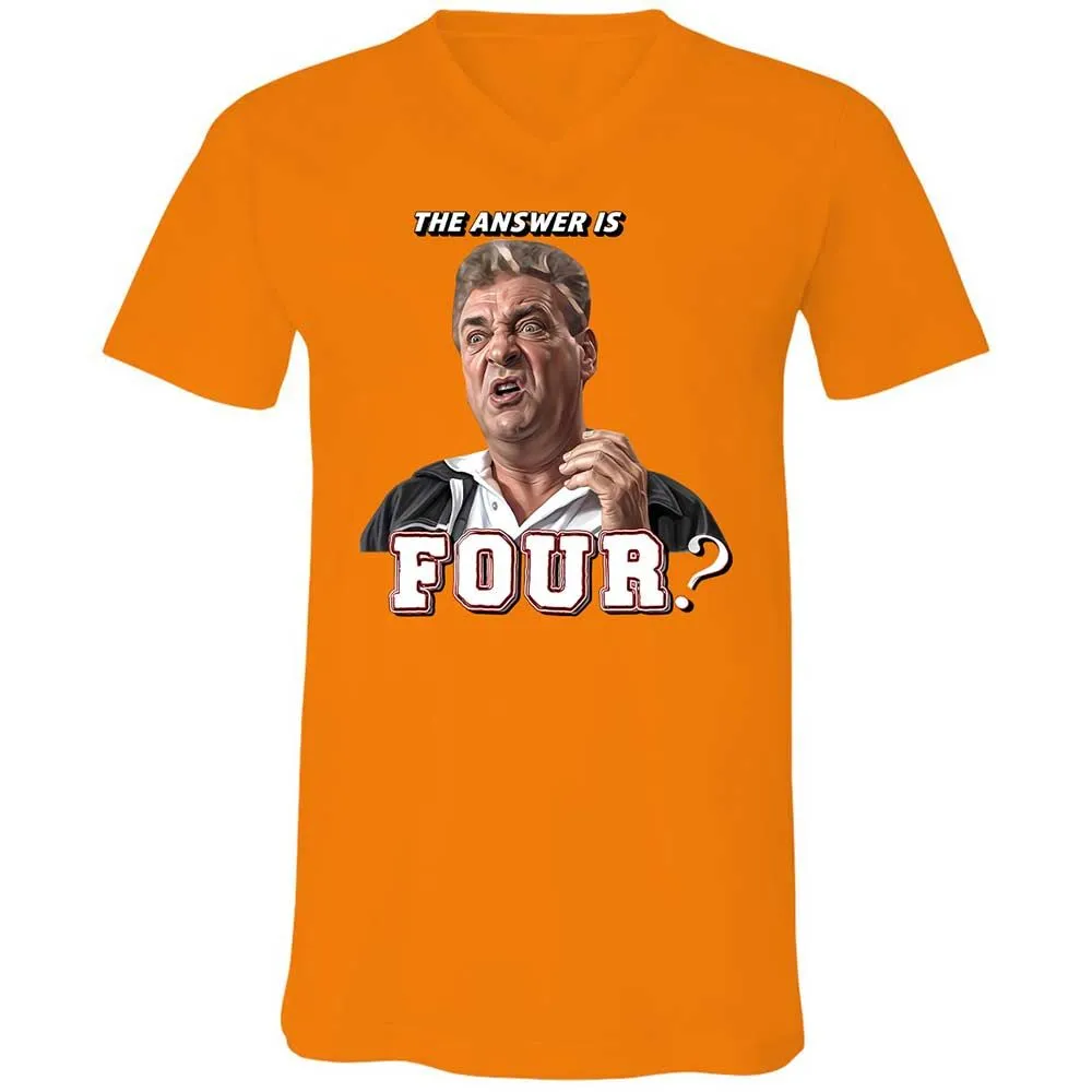 Unisex V-Neck T-Shirt - LY8AJXYW - Orange - 7