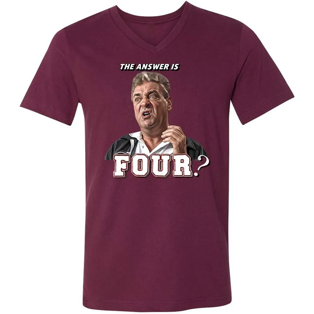 Unisex V-Neck T-Shirt - LY8AJXYW - Maroon - 14