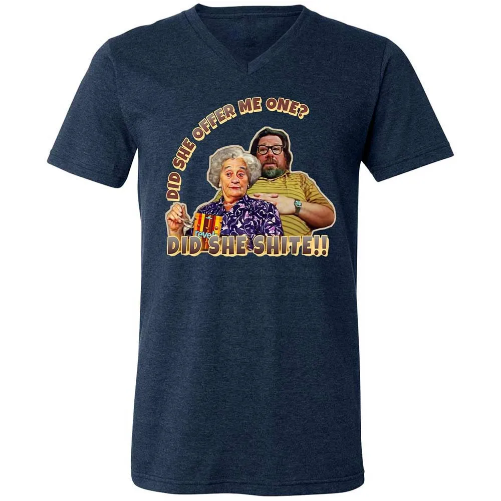 Unisex V-Neck T-Shirt - 5ELJMM3V - Heather Navy - 13