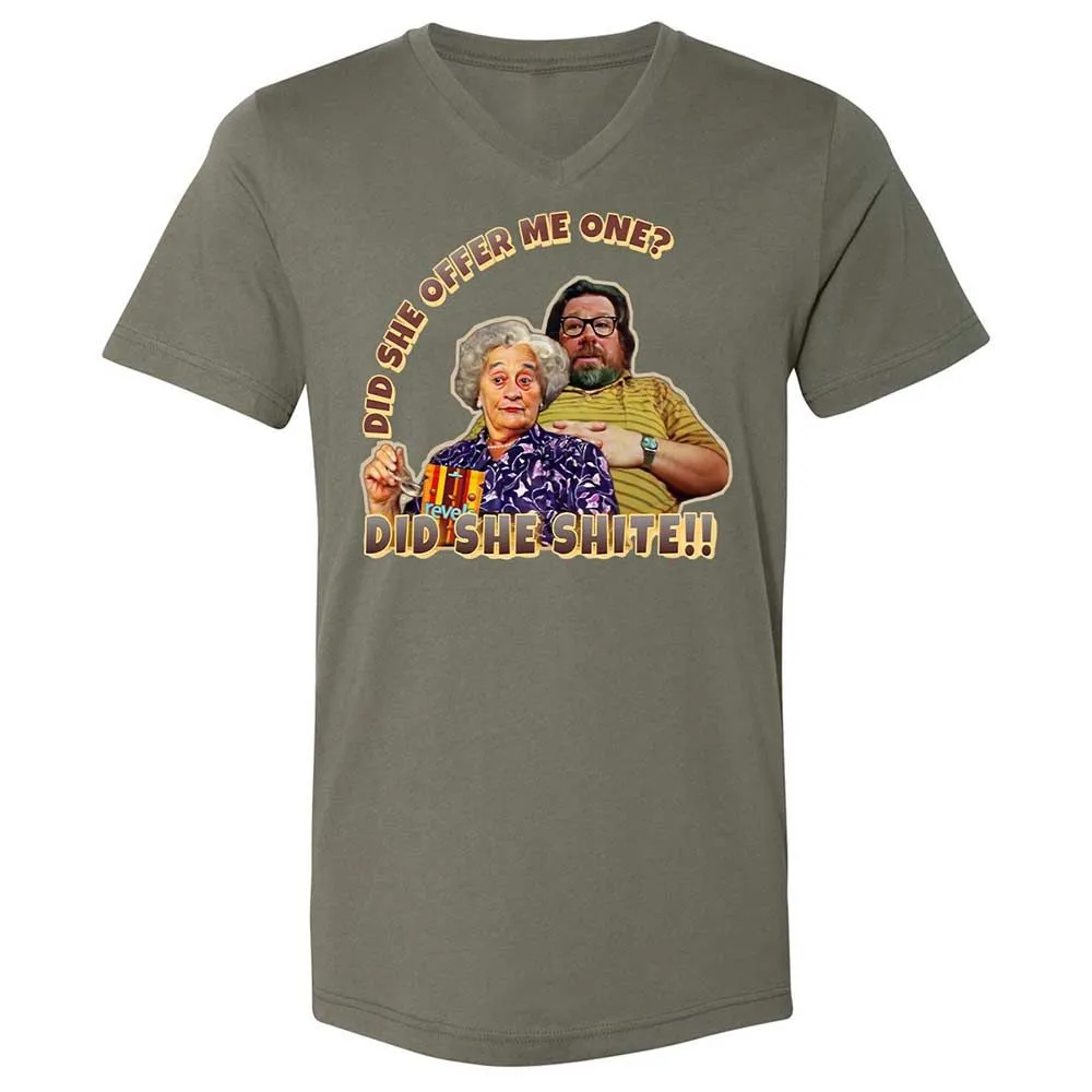 Unisex V-Neck T-Shirt - 5ELJMM3V - Military Green - 15