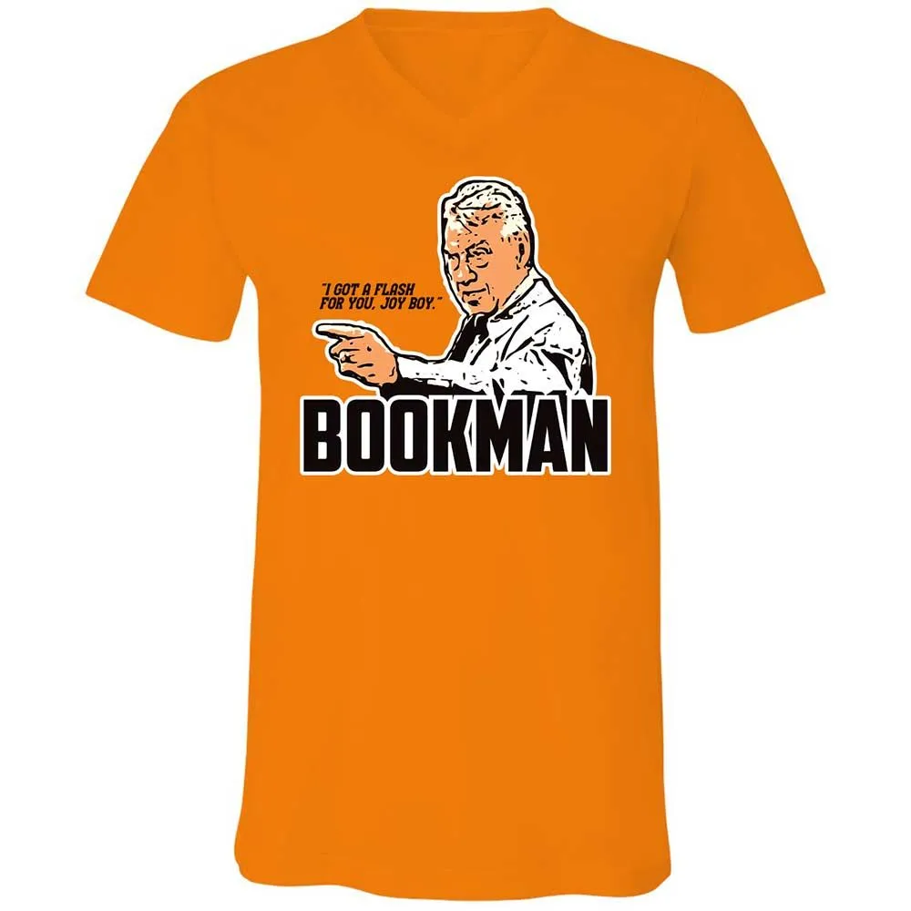 Unisex V-Neck T-Shirt - UJK49UVD - Orange - 7