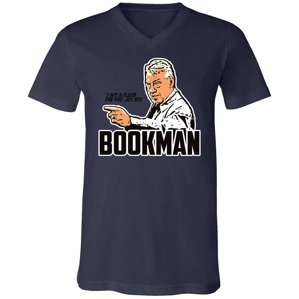 Unisex V-Neck T-Shirt - UJK49UVD - Navy - 12
