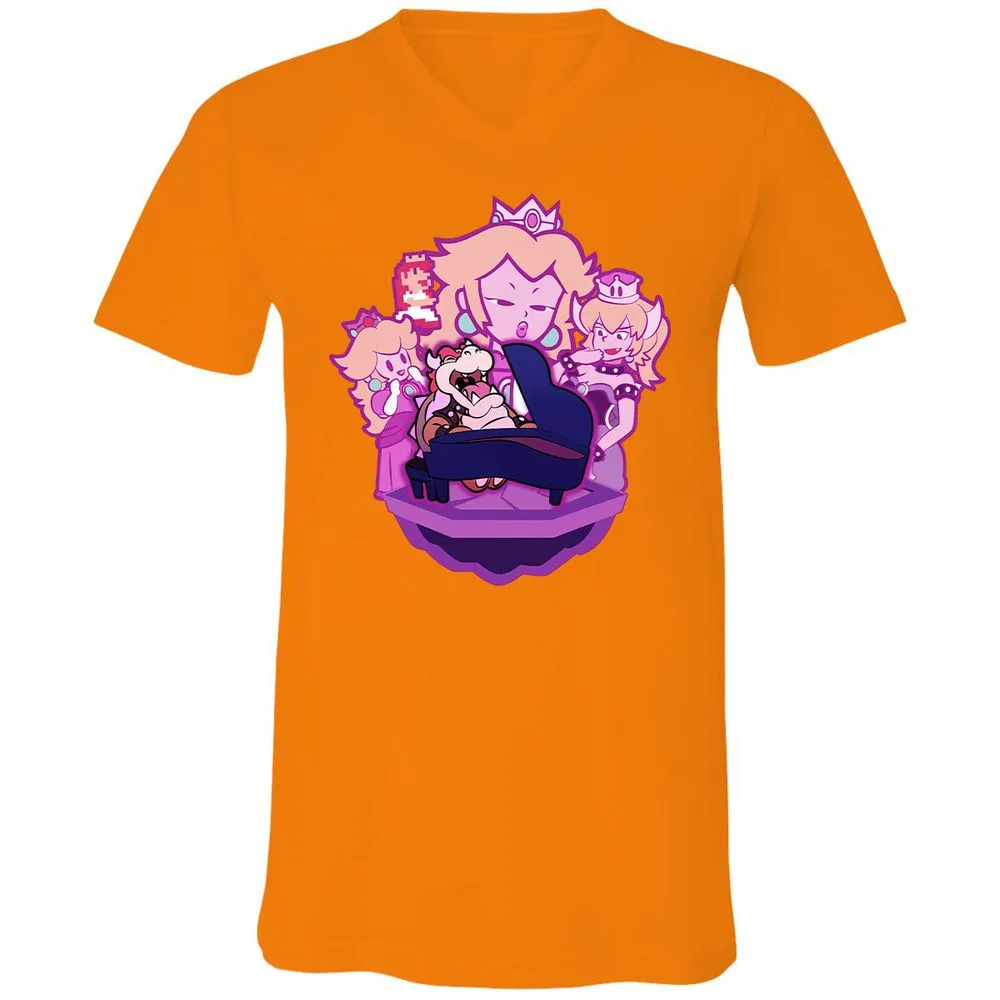 Unisex V-Neck T-Shirt - 1PBRJDFS - Orange - 12