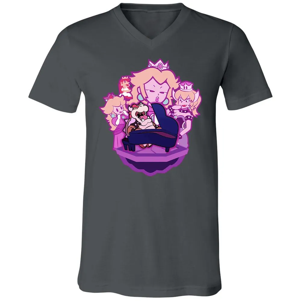 Unisex V-Neck T-Shirt - 1PBRJDFS - Asphalt - 13
