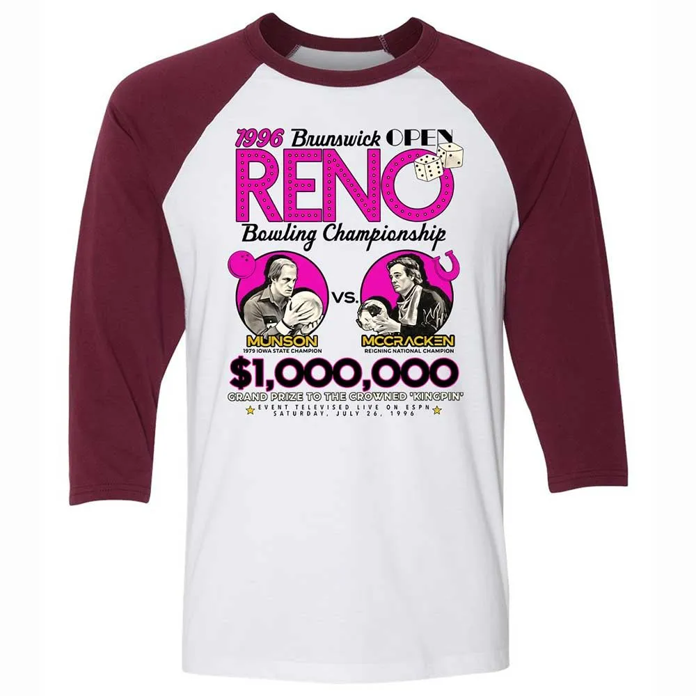 Unisex 3/4 Baseball Tee - Z3FS9VVB - White/Maroon - 7