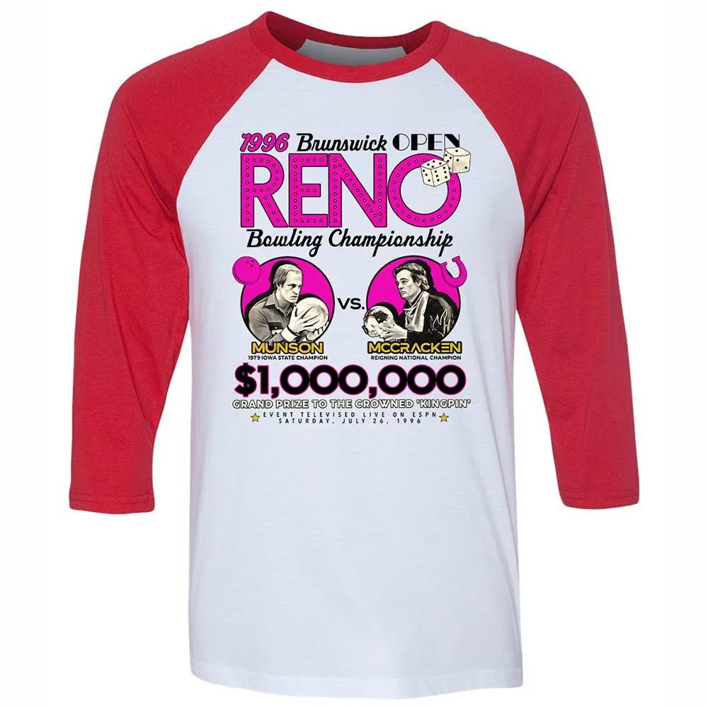 Unisex 3/4 Baseball Tee - Z3FS9VVB - White/Red - 9