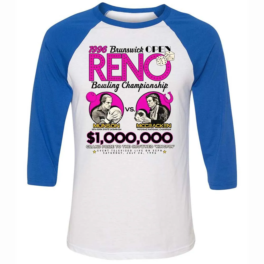 Unisex 3/4 Baseball Tee - Z3FS9VVB - White/True Royal - 10