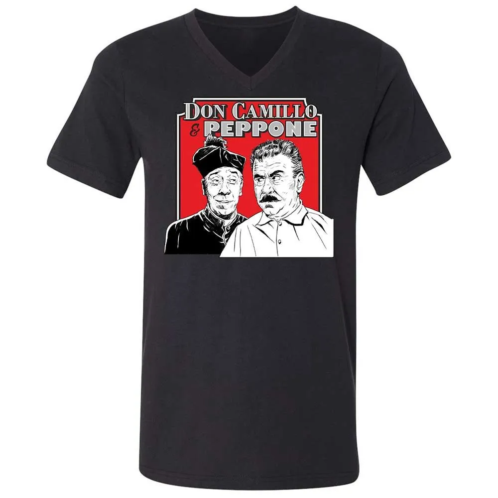 Unisex V-Neck T-Shirt - ELKB8KYS - Black - 11