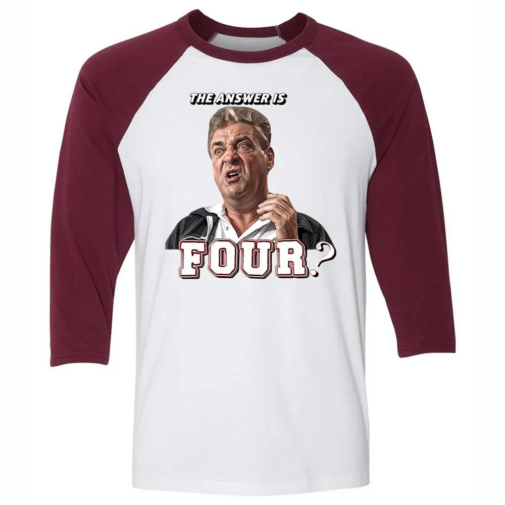 Unisex 3/4 Baseball Tee - 76XUDSHL - White/Maroon - 7