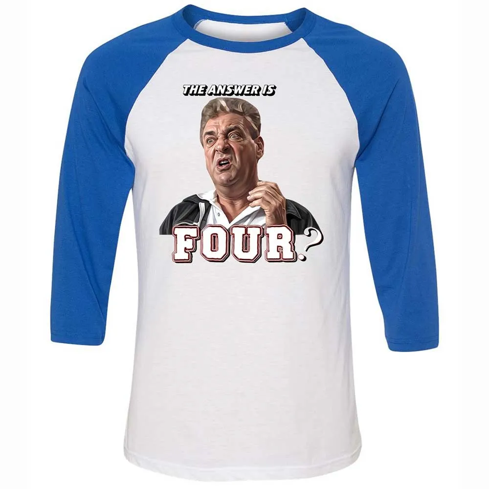 Unisex 3/4 Baseball Tee - 76XUDSHL - White/True Royal - 10