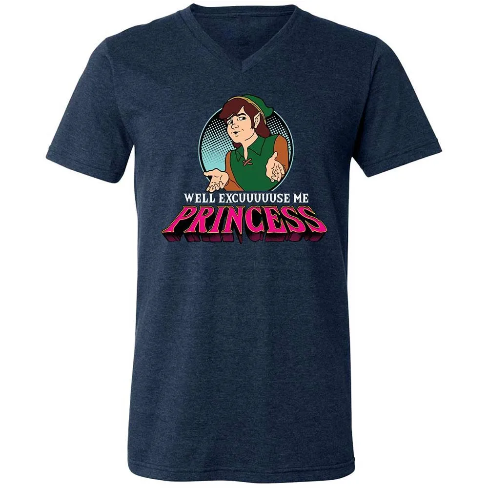 Unisex V-Neck T-Shirt - JKRLQ53Z - Heather Navy - 3