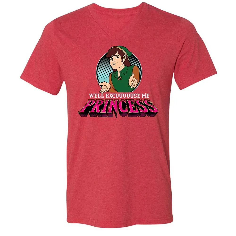 Unisex V-Neck T-Shirt - JKRLQ53Z - Heather Red - 7