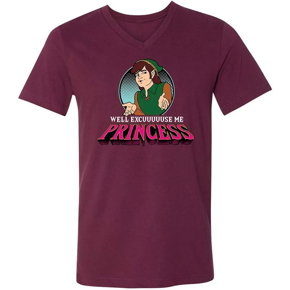 Unisex V-Neck T-Shirt - JKRLQ53Z - Maroon - 8