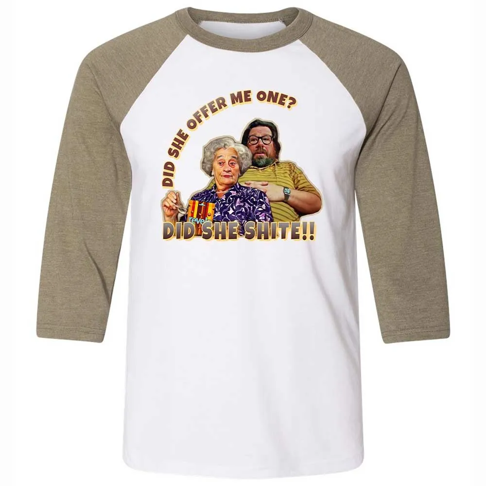Unisex 3/4 Baseball Tee - 191WK75U - White/Heather Olive - 4