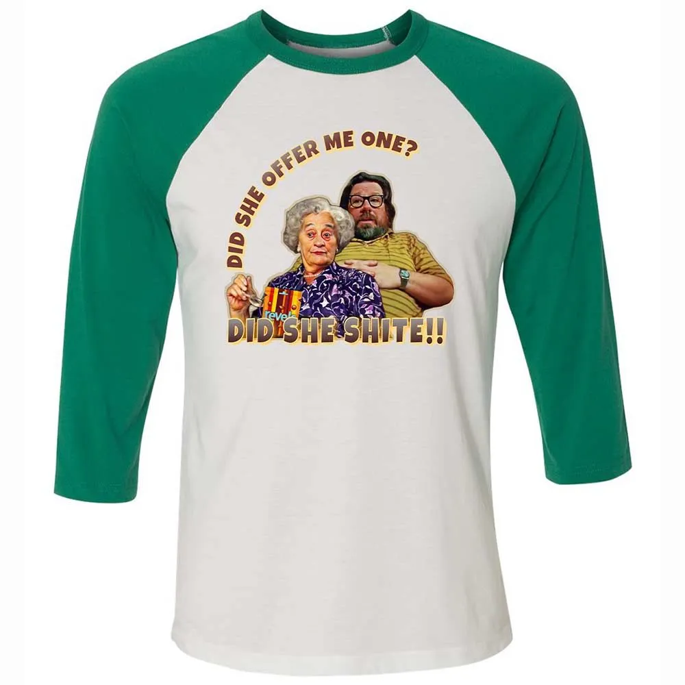 Unisex 3/4 Baseball Tee - 191WK75U - White/Kelly - 6