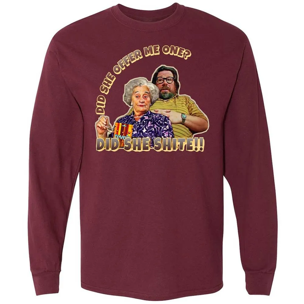 Long Sleeve T-Shirt - 1E3EXNDV - Maroon - 16