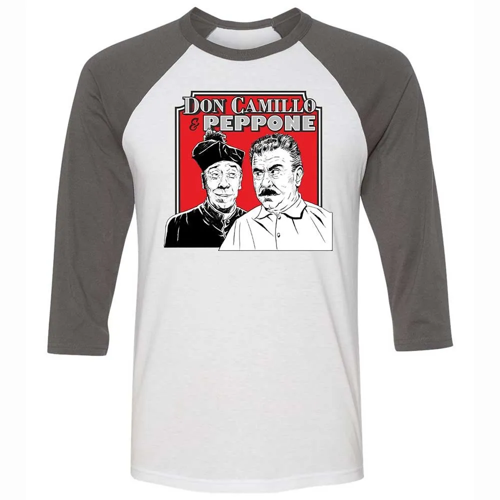 Unisex 3/4 Baseball Tee - QEGH2Y3D - White/Asphalt - 2