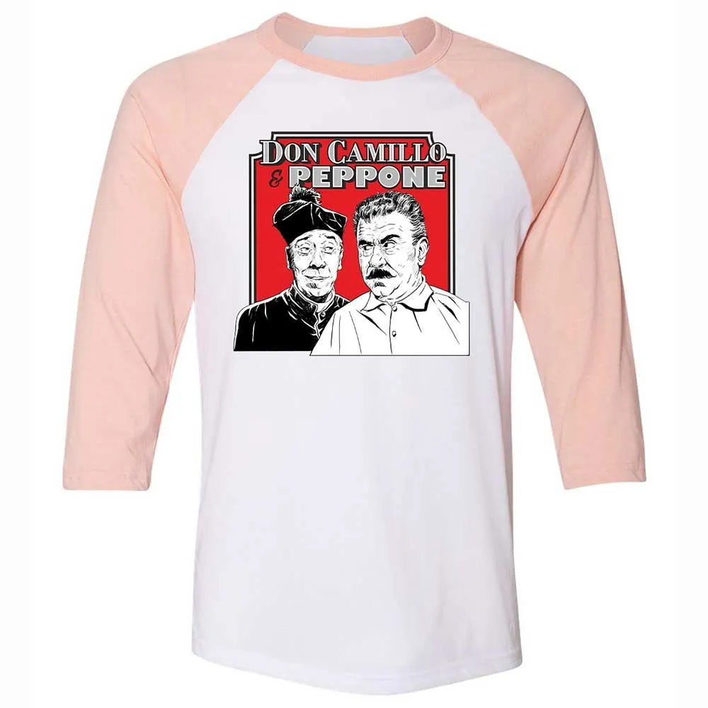 Unisex 3/4 Baseball Tee - QEGH2Y3D - White/Heather Peach - 5