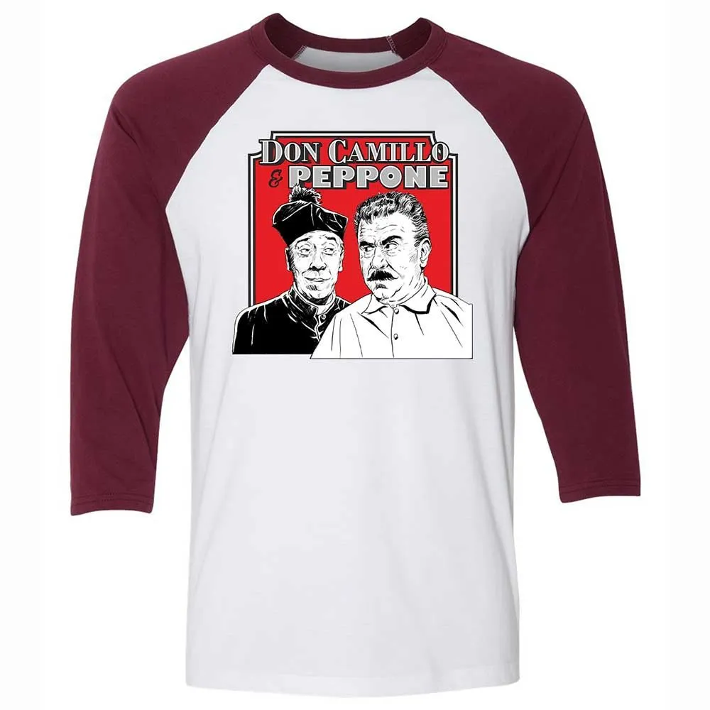 Unisex 3/4 Baseball Tee - QEGH2Y3D - White/Maroon - 7