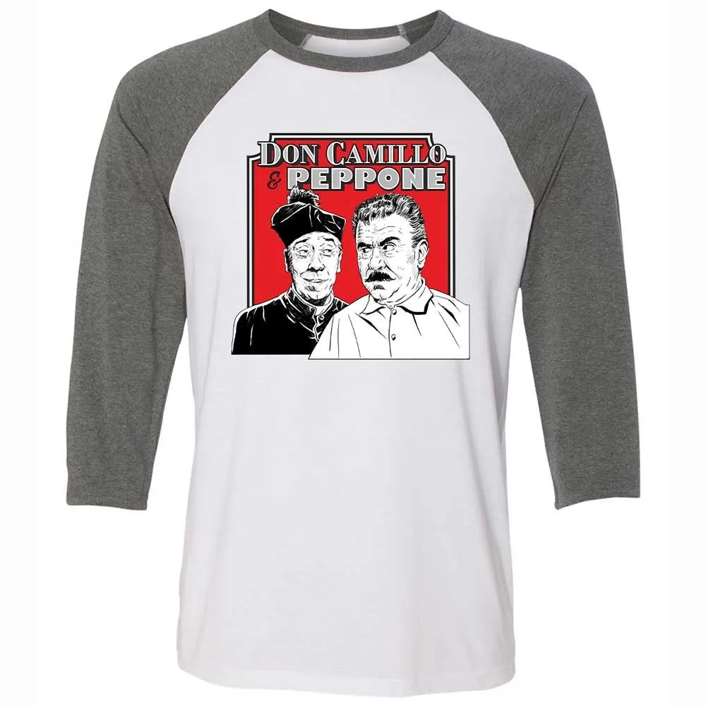 Unisex 3/4 Baseball Tee - QEGH2Y3D - White/Deep Heather - 11